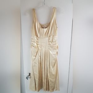 Satin champagne dress